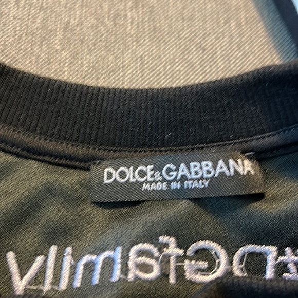 Dolce and Gabbana Black Velvet Royal Fox Sweatshirt in size Medium.  Unisex - Picture 5 of 6